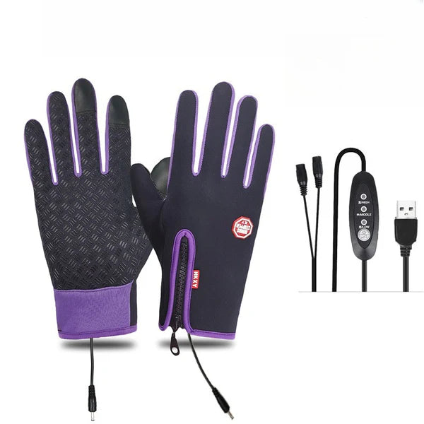Outdoor Heated Gloves – Windproof, Waterproof & Fleece-Lined