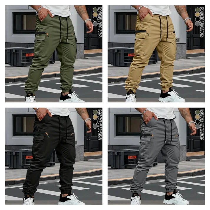 Men's Stretch Cargo Pants with Multiple Pockets
