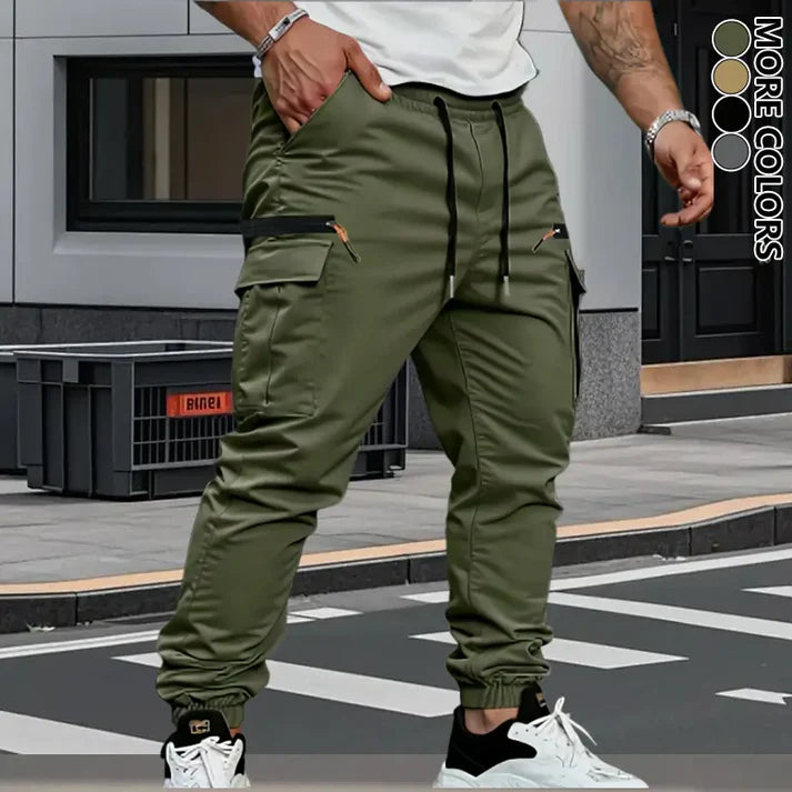 Men's Stretch Cargo Pants with Multiple Pockets