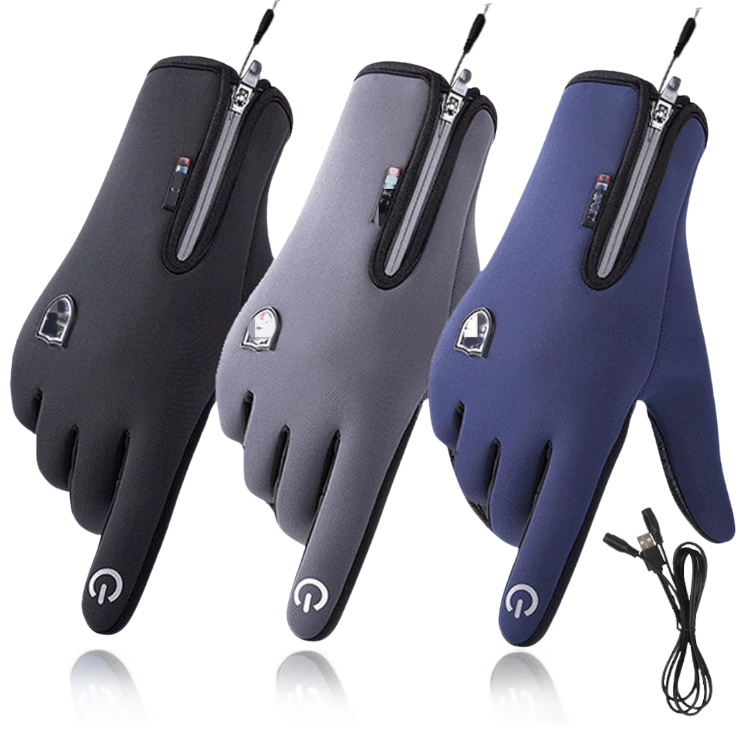 Outdoor Heated Gloves – Windproof, Waterproof & Fleece-Lined