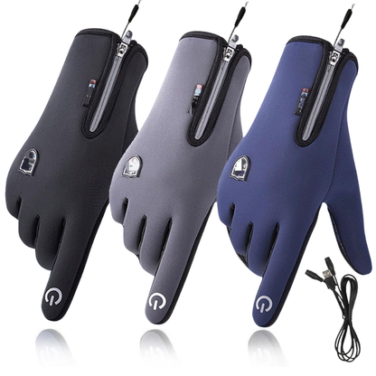 Outdoor Heated Gloves – Windproof, Waterproof & Fleece-Lined