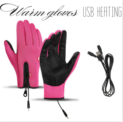 Outdoor Heated Gloves – Windproof, Waterproof & Fleece-Lined