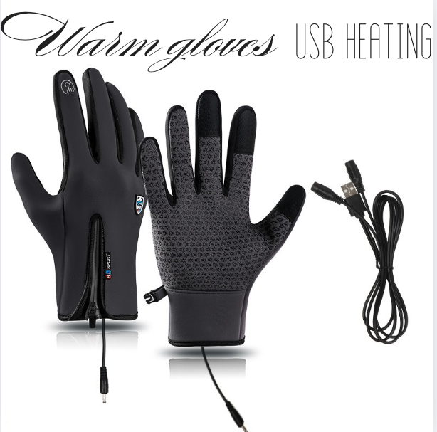 Outdoor Heated Gloves – Windproof, Waterproof & Fleece-Lined