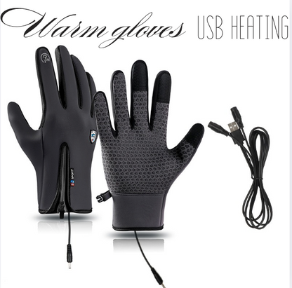 Outdoor Heated Gloves – Windproof, Waterproof & Fleece-Lined
