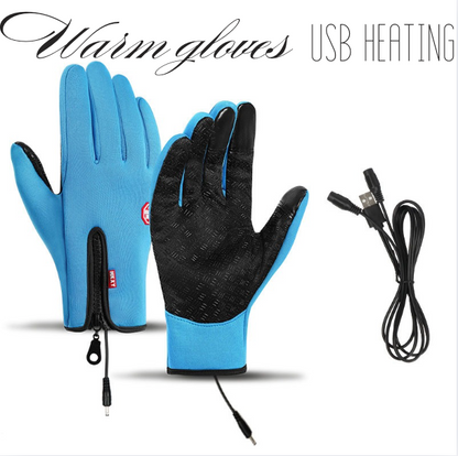 Outdoor Heated Gloves – Windproof, Waterproof & Fleece-Lined