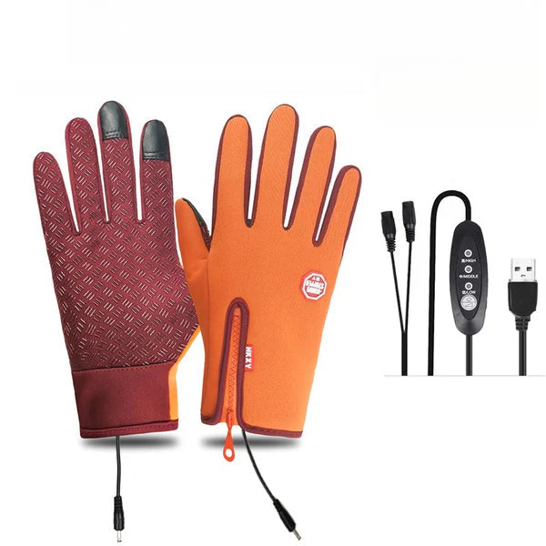 Outdoor Heated Gloves – Windproof, Waterproof & Fleece-Lined