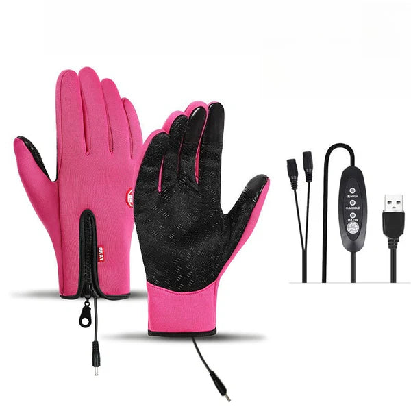 Outdoor Heated Gloves – Windproof, Waterproof & Fleece-Lined