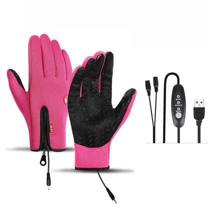Outdoor Heated Gloves – Windproof, Waterproof & Fleece-Lined