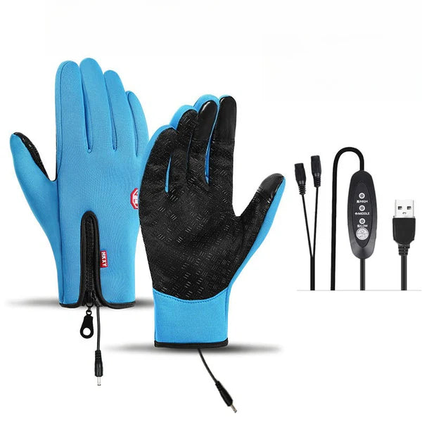 Outdoor Heated Gloves – Windproof, Waterproof & Fleece-Lined