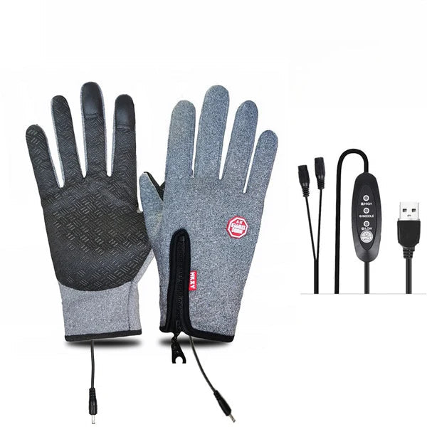 Outdoor Heated Gloves – Windproof, Waterproof & Fleece-Lined