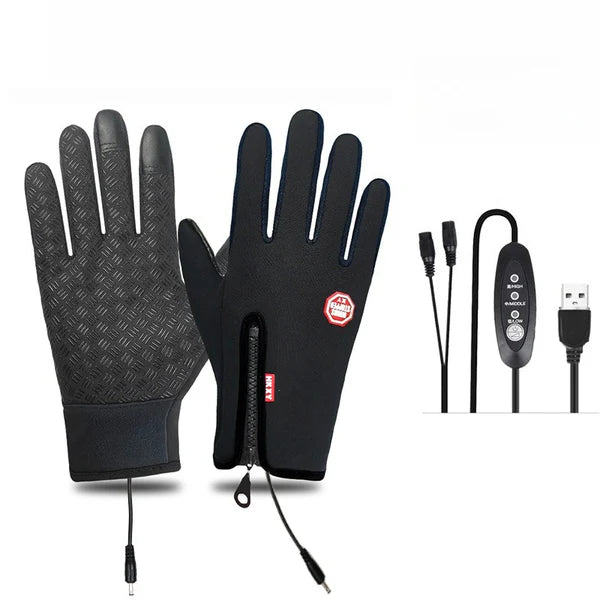 Outdoor Heated Gloves – Windproof, Waterproof & Fleece-Lined