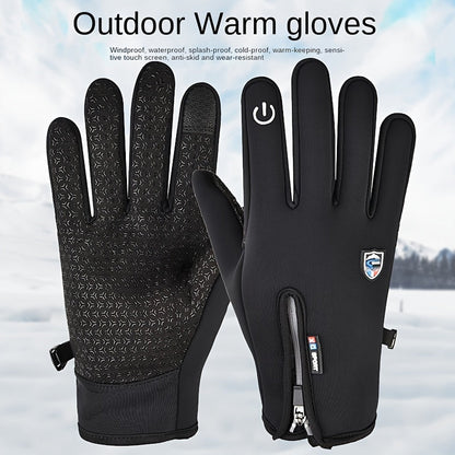 Outdoor Heated Gloves – Windproof, Waterproof & Fleece-Lined
