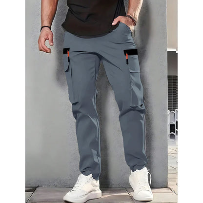 Men's Stretch Cargo Pants with Multiple Pockets