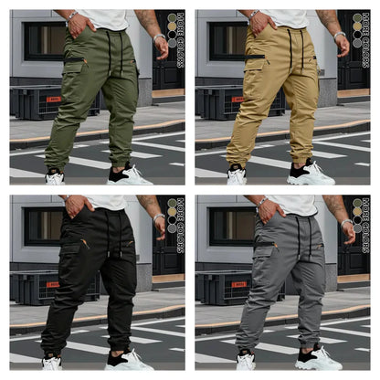 Men's Stretch Cargo Pants with Multiple Pockets