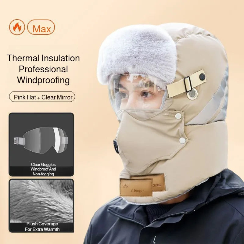 Full-Face Thermal Winter Hat – Windproof & Warm