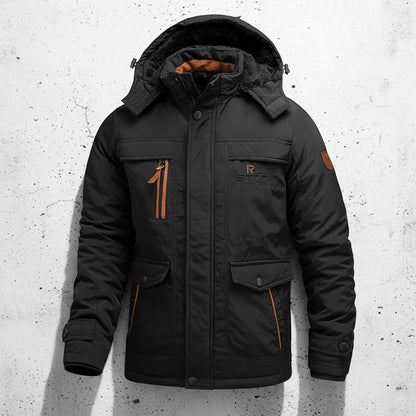 Men's Fleece-Lined Cargo Winter Coat