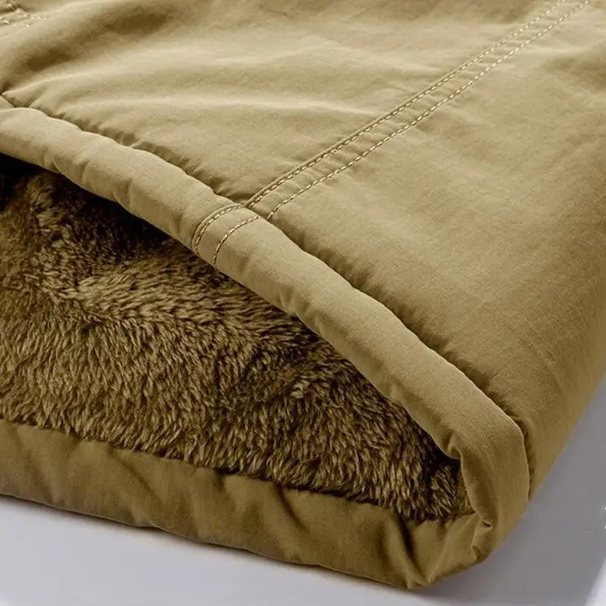 Men's Fleece-Lined Cargo Winter Coat
