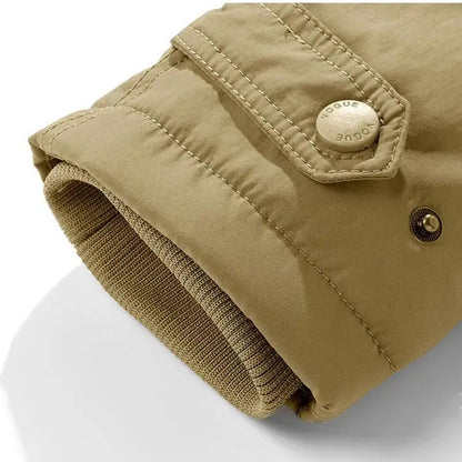 Men's Fleece-Lined Cargo Winter Coat