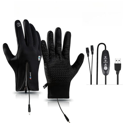 Outdoor Heated Gloves – Windproof, Waterproof & Fleece-Lined
