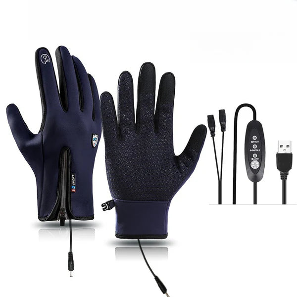 Outdoor Heated Gloves – Windproof, Waterproof & Fleece-Lined