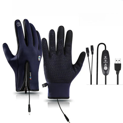 Outdoor Heated Gloves – Windproof, Waterproof & Fleece-Lined