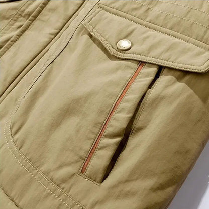 Men's Fleece-Lined Cargo Winter Coat