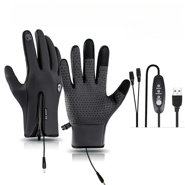 Outdoor Heated Gloves – Windproof, Waterproof & Fleece-Lined