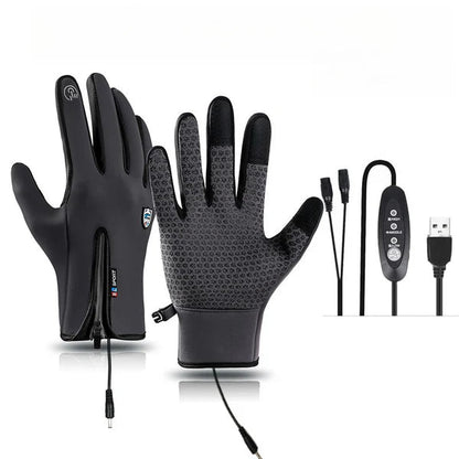 Outdoor Heated Gloves – Windproof, Waterproof & Fleece-Lined
