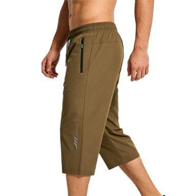 🩳 LIMITED-TIME 50% OFF! ✨ Men’s 3/4 Quick-Dry Jogger Pants – Elastic Waist, Zippered Pockets, Lightweight 🏃‍♂️