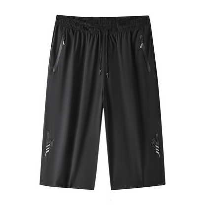 🩳 LIMITED-TIME 50% OFF! ✨ Men’s 3/4 Quick-Dry Jogger Pants – Elastic Waist, Zippered Pockets, Lightweight 🏃‍♂️